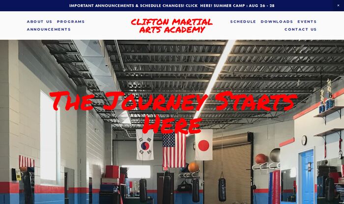 A real client's old website before Combat Boost, live as of this build