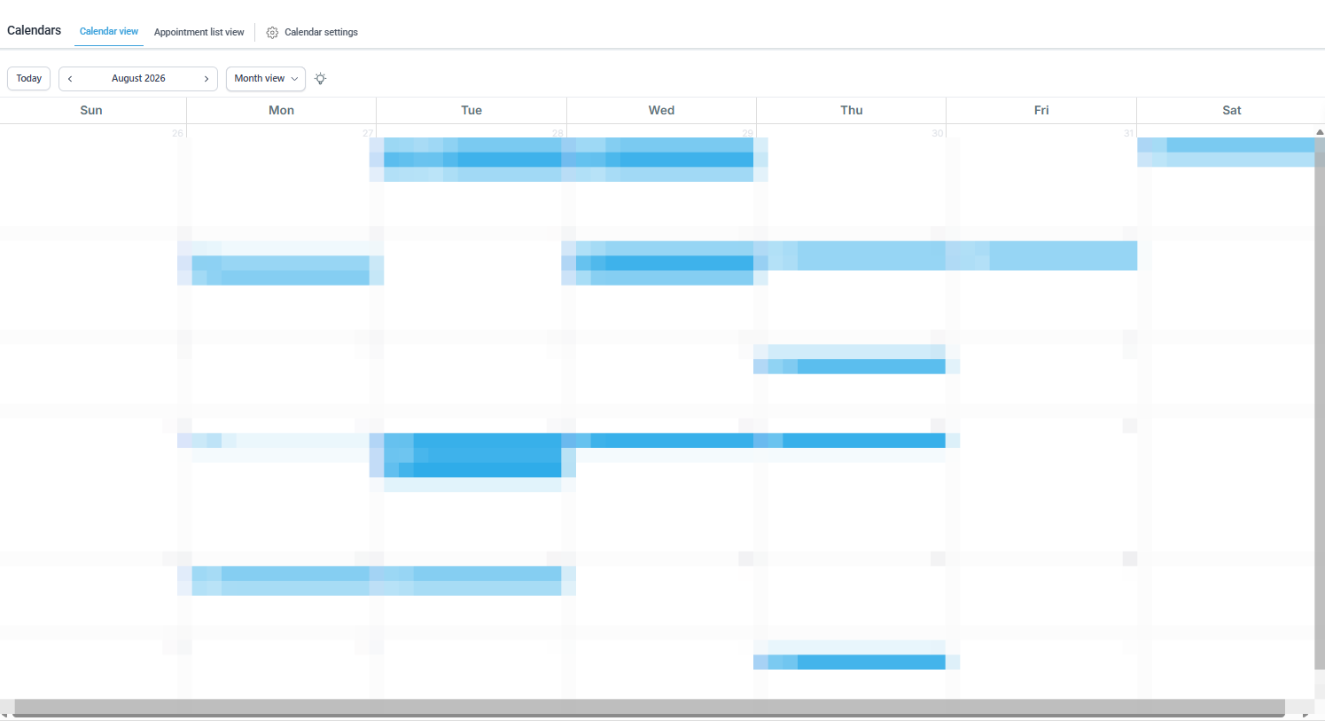 Camal & Cruz Judo & BJJ booking calendar