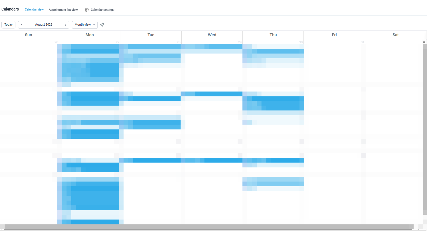 Crestview ATA booking calendar