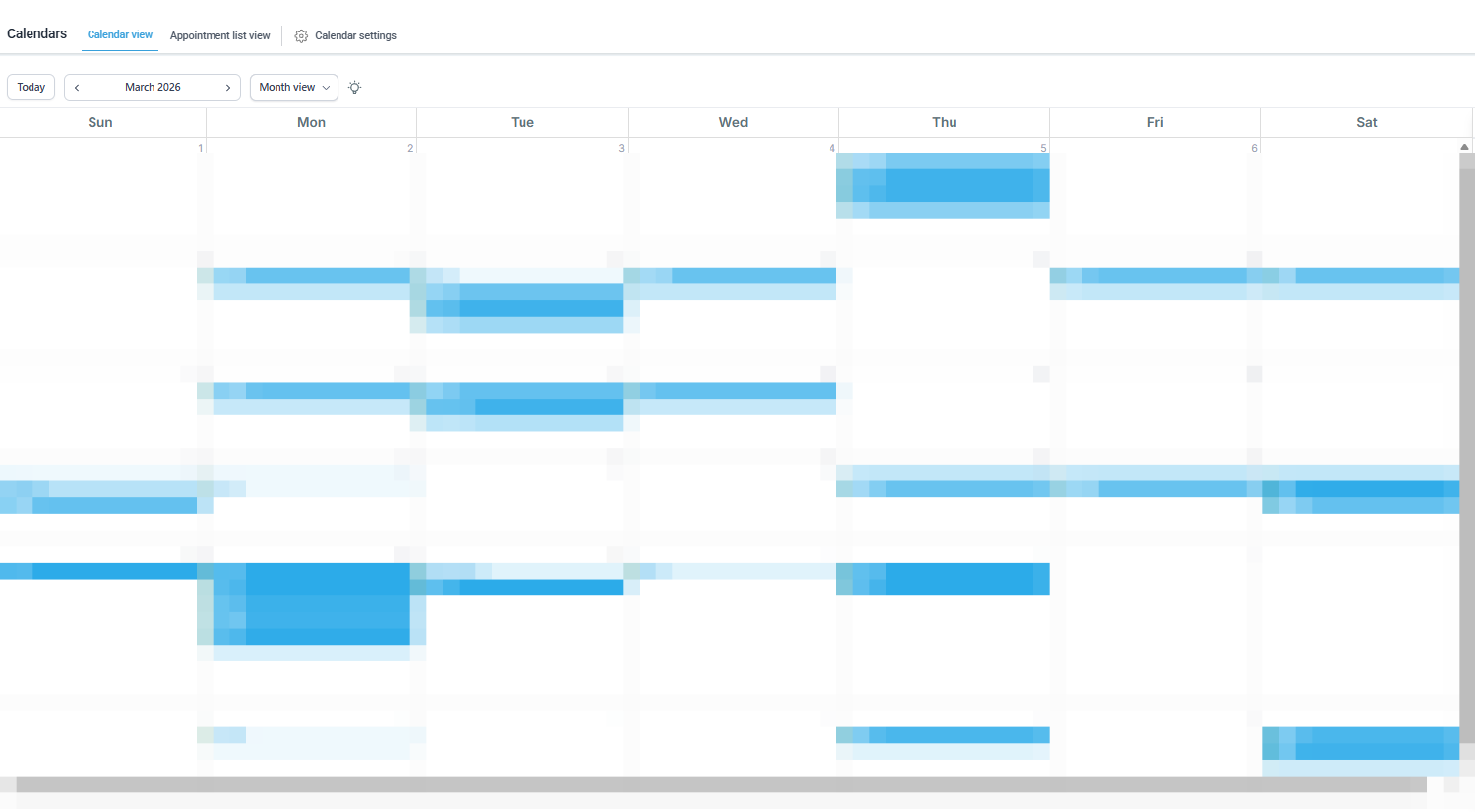 Kick It Taekwondo — March (2nd calendar) booking calendar